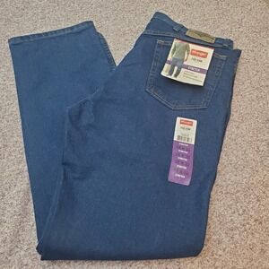 Wrangler Five Star Premium 38x32 Regular Fit Stretch Dark Wash Denim Jeans (New)